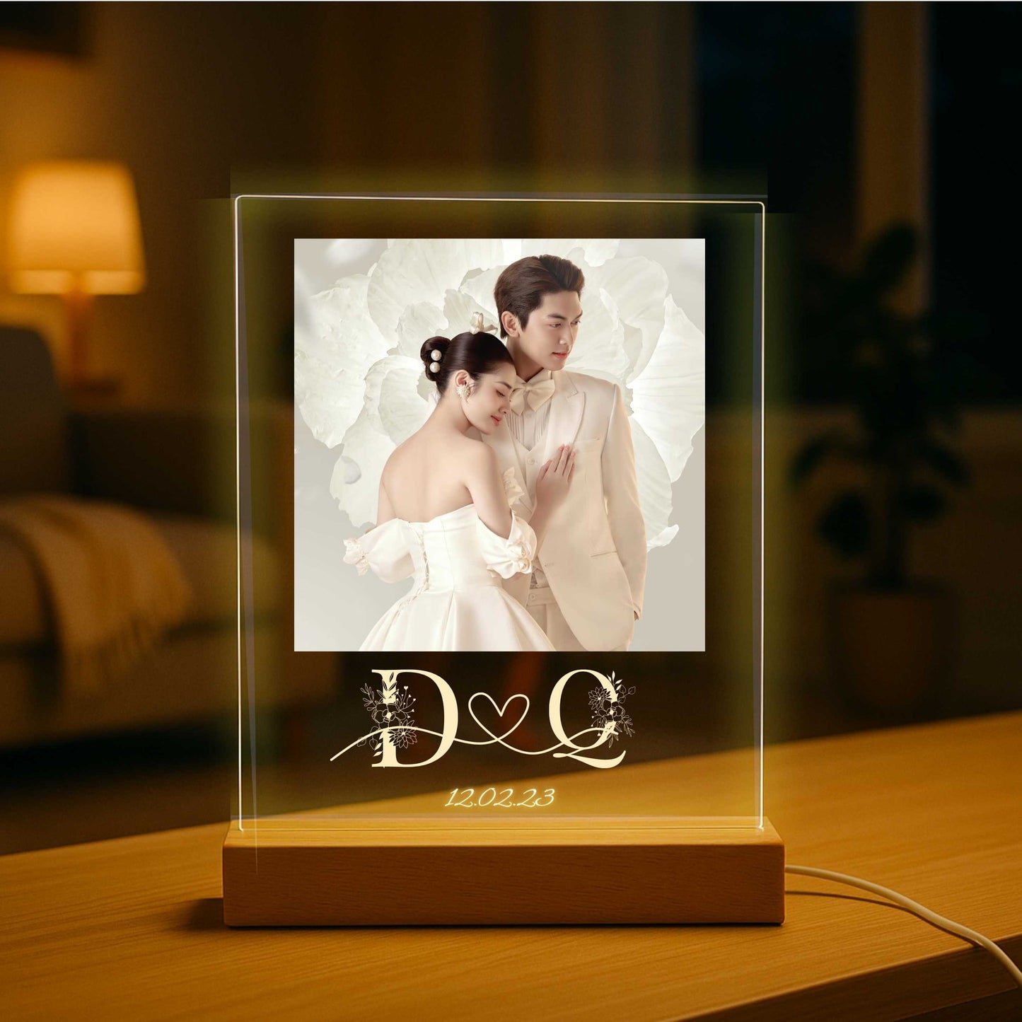 Đèn LED Acrylic Quà Tặng Sinh Nhật, Ngày Kỷ Niệm, Đám Cưới - Thiết kế Đèn Ngủ Kiến Tạo không Gian Riêng