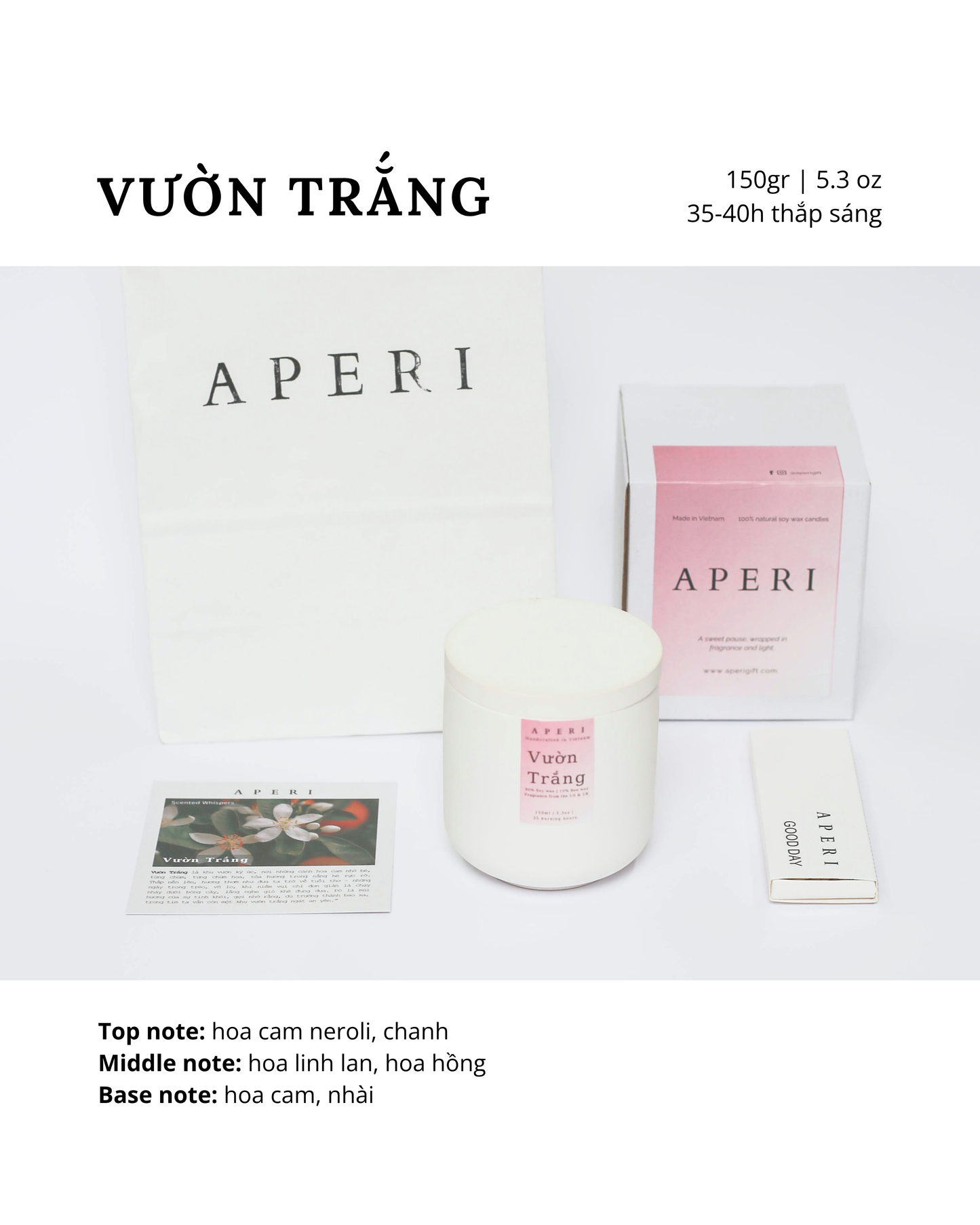 Hũ nến Vườn Trắng