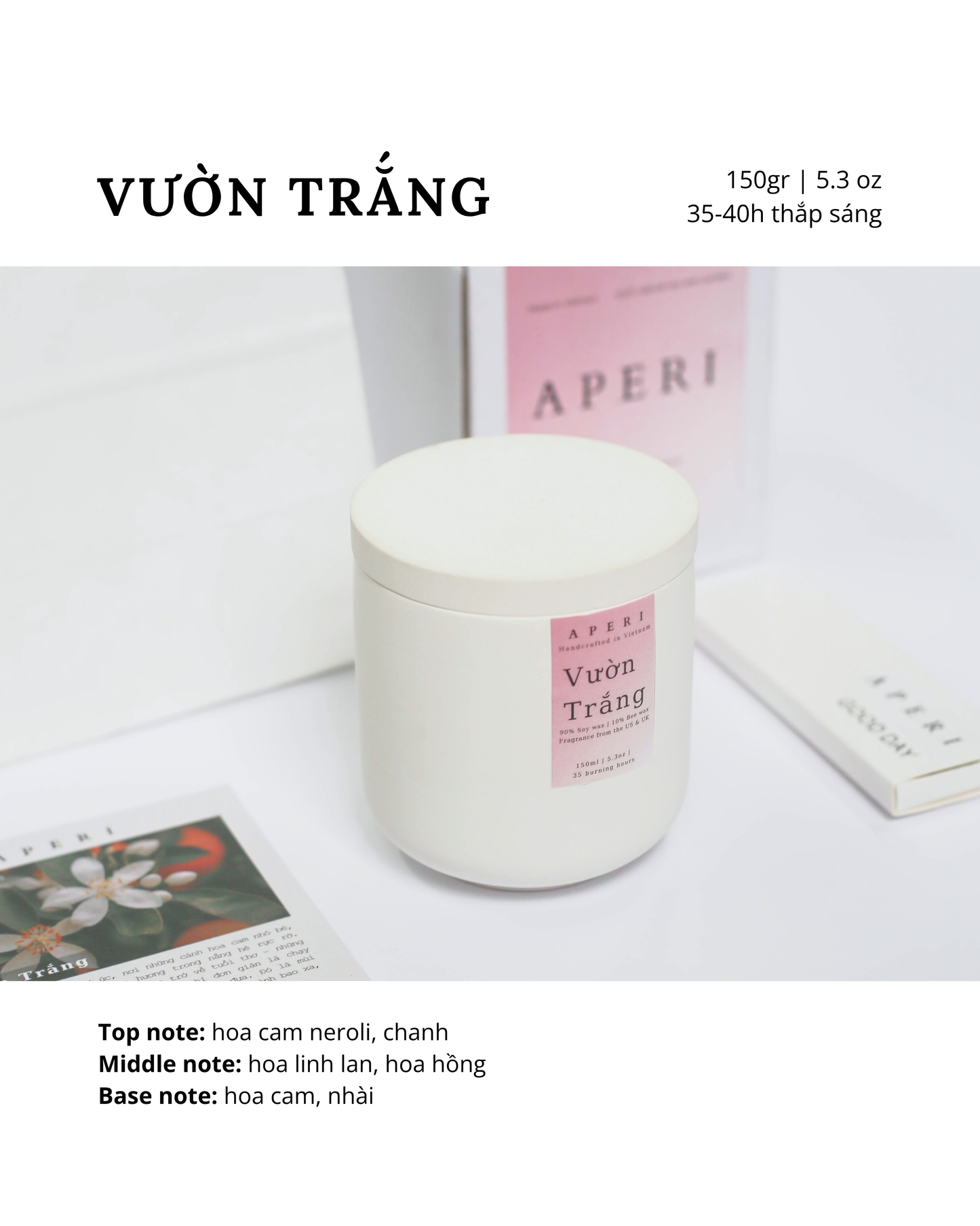 Hũ nến Vườn Trắng