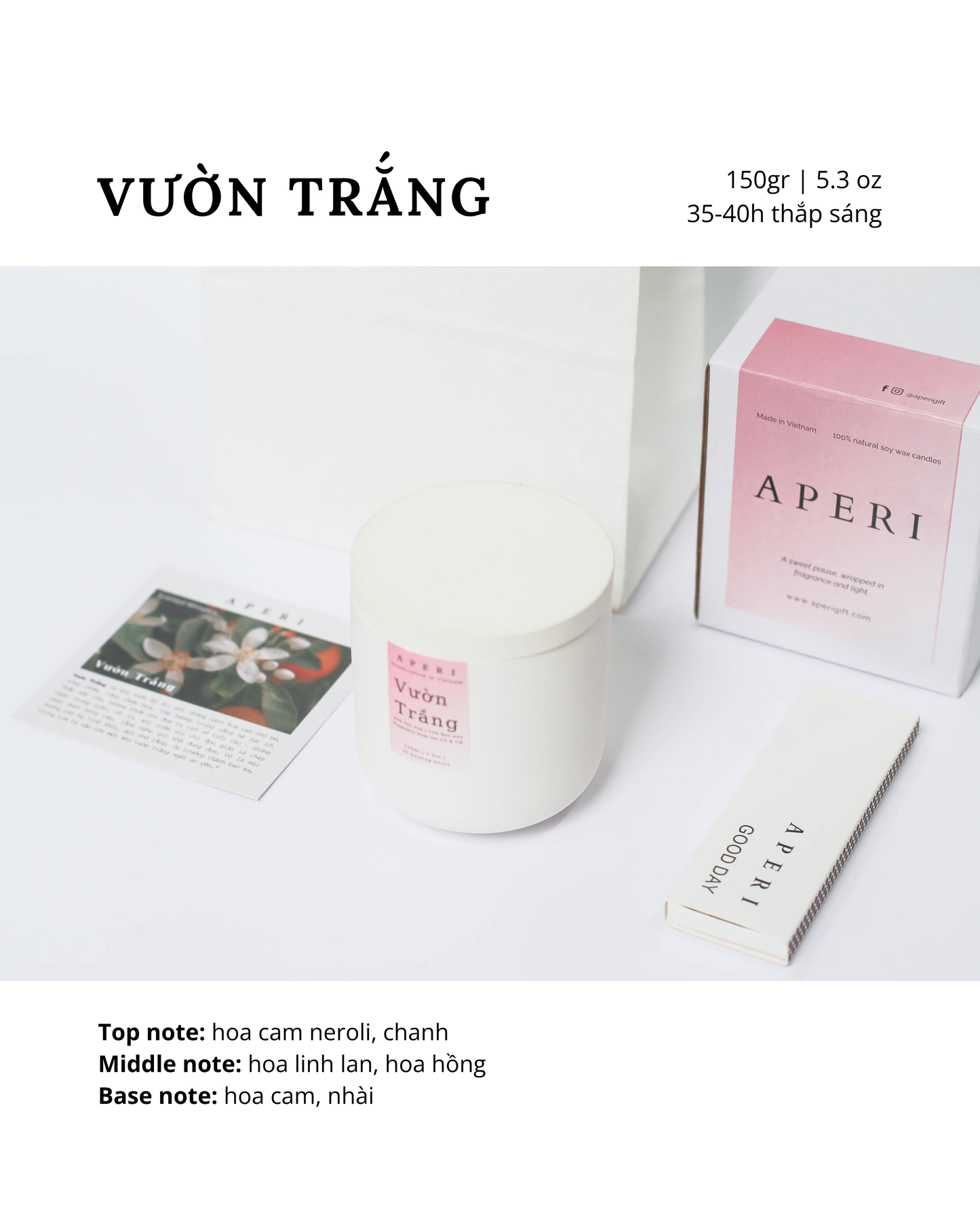 Hũ nến Vườn Trắng