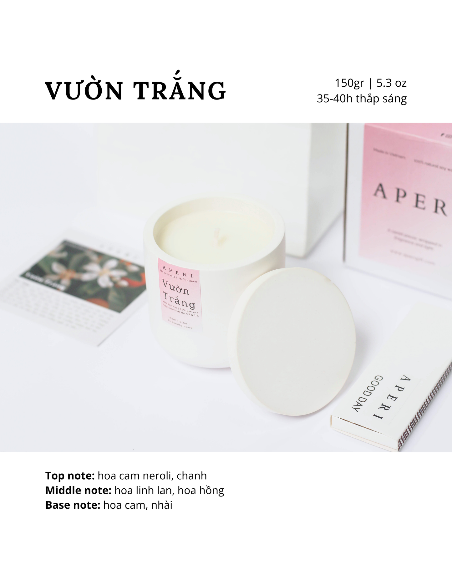 Hũ nến Vườn Trắng